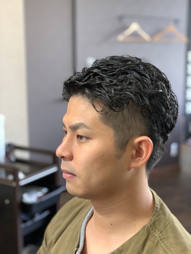 パーマ ツーブロック Hair Gallery 福山市駅家町の理容室 メンズサロン すがなみbarber Shop